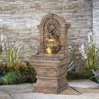63CM Height Solar-Powered Garden Cascading Water Fountain with LED Light