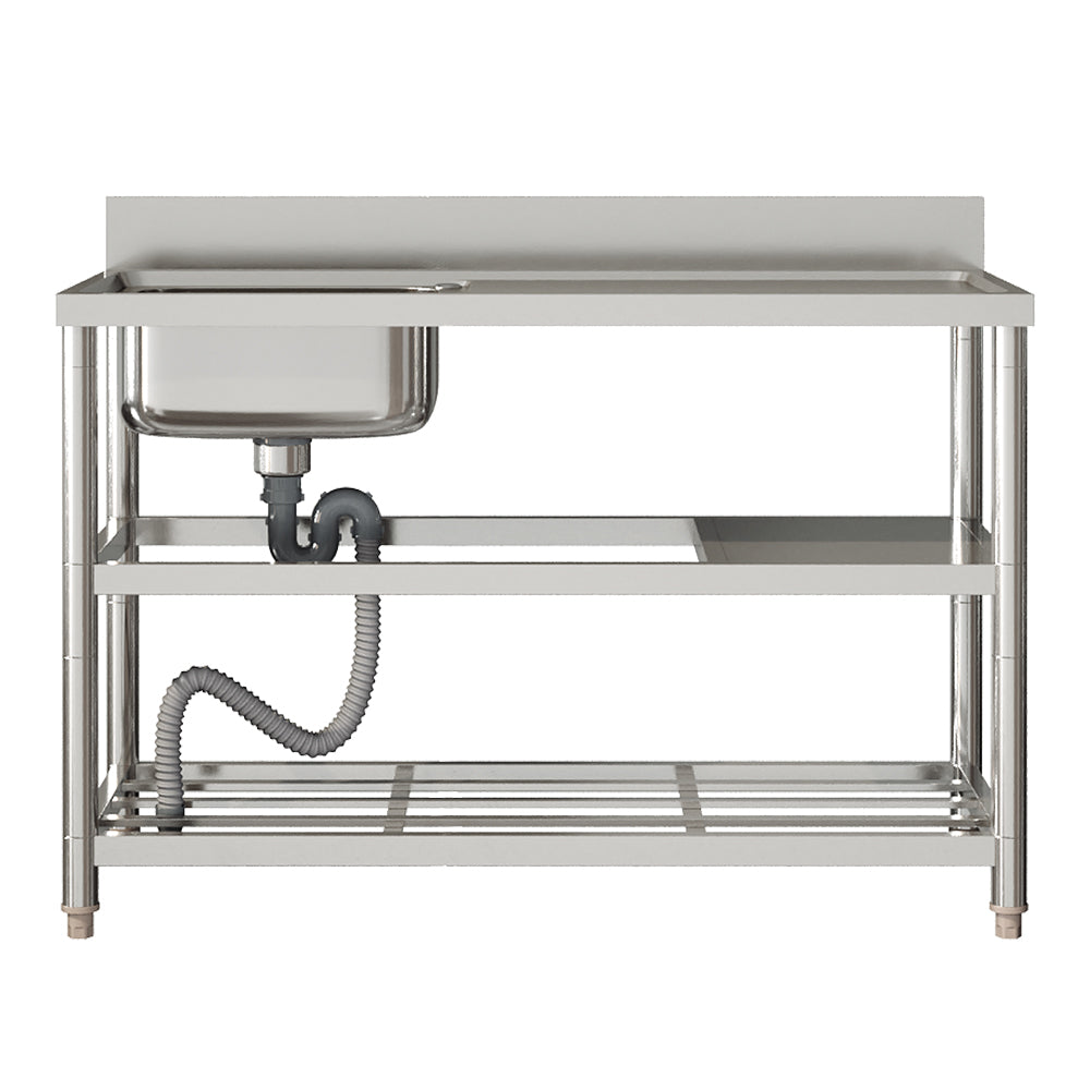 Durable Stainless Steel Sink with Side Drainer