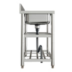 Durable Stainless Steel Sink with Side Drainer