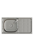 Stainless Steel One Compartment Sink with Shelves and Drainboard