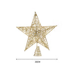 Decorative Star Sequins Christmas Tree Topper with LED Lights