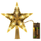 Garden Sanctuary Christmas LED star tree topper with bright lights and festive design for holiday decoration.