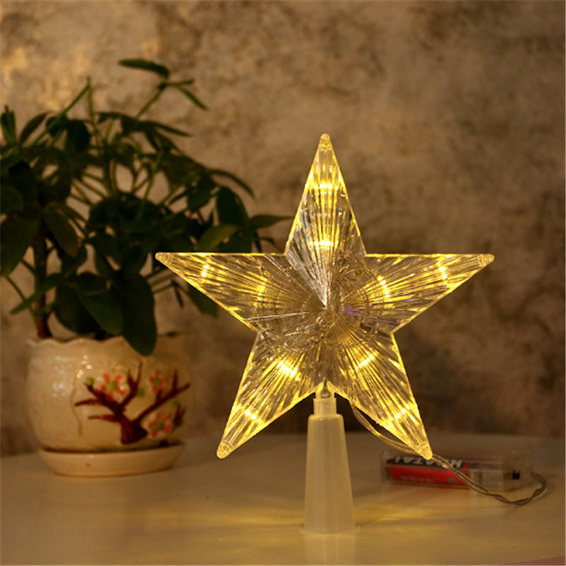 Garden Sanctuary Christmas LED star tree topper with glowing lights, perfect for holiday decorating and festive tree decor.
