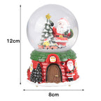 Garden Sanctuary Santa Claus snow ball gift music box Christmas glass ornament with festive holiday decoration