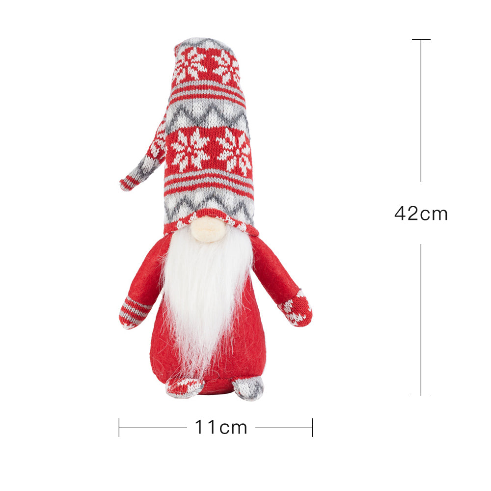 Garden Sanctuary Christmas Santa gnome plush doll ornament with elf decor accents, perfect for festive holiday decorations.