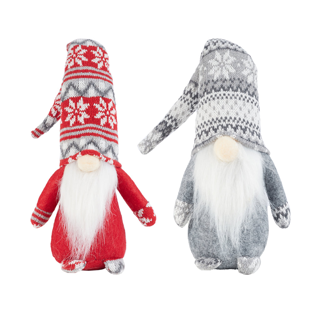 Garden Sanctuary Christmas Santa Gnome plush doll ornament with elf decor, featuring a festive Santa gnome design for holiday decoration.