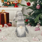 Garden Sanctuary Christmas Santa gnome plush doll ornament with elf decor, featuring festive red hat and cheerful holiday design.