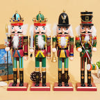 Wooden Nutcracker Soldier figurine Christmas ornament by Garden Sanctuary, featuring a festive holiday nutcracker in traditional design.