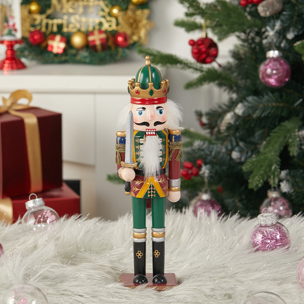 Wooden Nutcracker Soldier Christmas ornament by Garden Sanctuary, featuring a detailed festive nutcracker figurine for holiday décor.