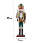 Wooden Nutcracker Soldier Christmas ornament by Garden Sanctuary, featuring a festive nutcracker figure with detailed wood craftsmanship.