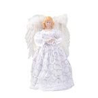 Angel Christmas tree topper with LED lights, Garden Sanctuary home decor, featuring a detailed angel figure for holiday decoration.
