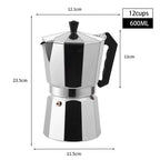 12 Cup Stovetop Espresso Maker Italian Moka Pot