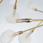 Modern Firefly LED chandelier by DEMOLIGHTS featuring Nordic leaf branch design with glowing LED lights for elegant lighting.