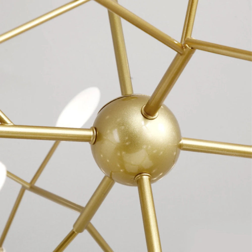 Modern Firefly LED chandelier by DEMOLIGHTS featuring Nordic leaf branch design with illuminated LED lights.