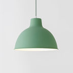 Colorful iron pendant light fixture by DEMOLIGHTS with a vibrant green finish, hanging ceiling light for modern decor.