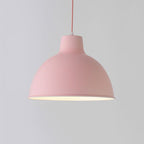 Colorful pink iron pendant light fixture by DEMOLIGHTS, showcasing a vibrant, decorative ceiling light for modern interiors.