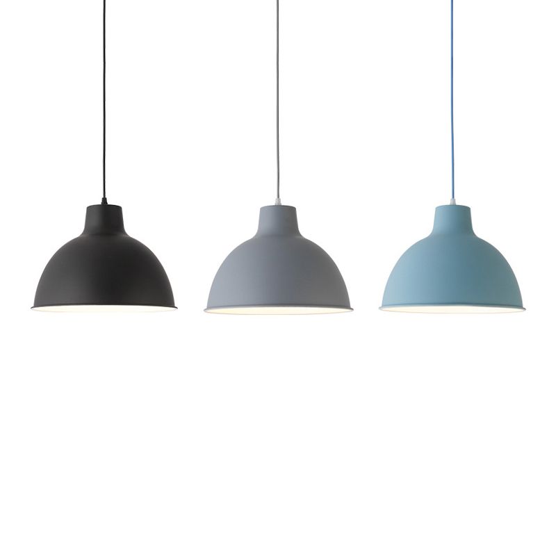 Colorful iron pendant light fixture by DEMOLIGHTS hanging from ceiling, featuring vibrant, multicolored design and modern pendant style.