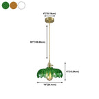 Brass and glass dome pendant ceiling light by DEMOLIGHTS, featuring a sleek design with a clear glass shade and brass finish.