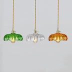 Brass and glass dome pendant light from DEMOLIGHTS, hanging ceiling lighting fixture with a modern design.