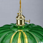 Brass and glass dome pendant ceiling light by DEMOLIGHTS, featuring a sleek design and clear glass shade for modern decor.
