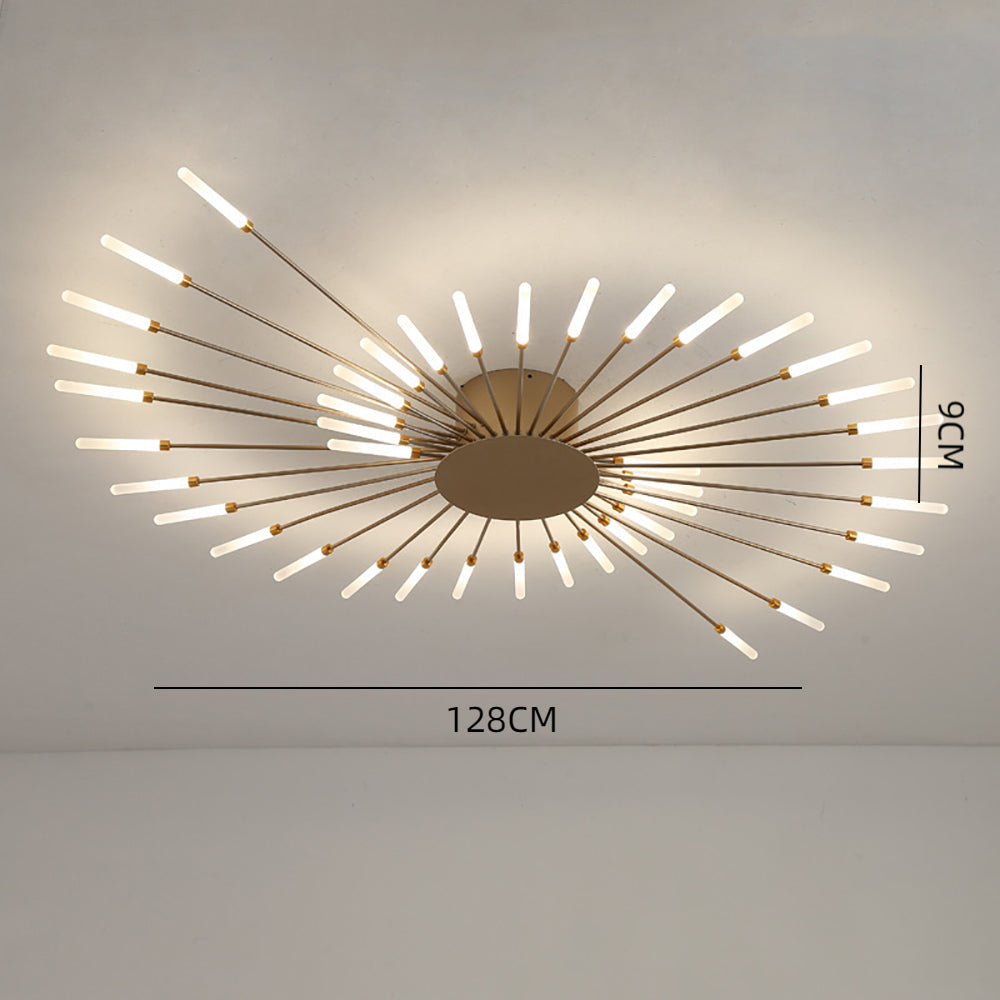Modern DEMOLIGHTS LED chandelier pendant light with 48 lamps, ceiling fixture for contemporary interior lighting.