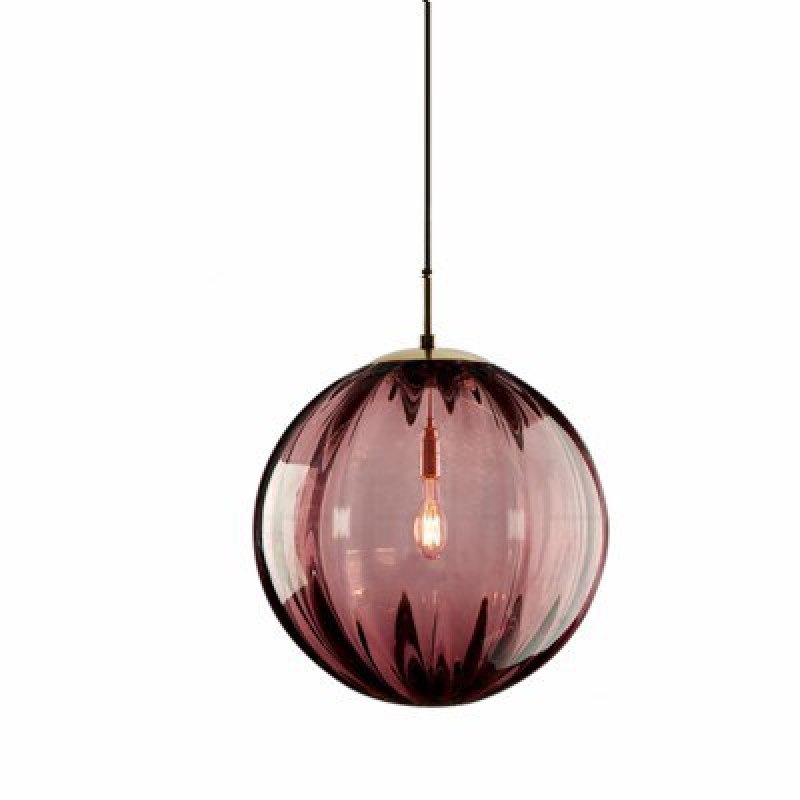 Clear glass ball pendant lamp from DEMOLIGHTS hanging for modern interior lighting, featuring a sleek transparent glass design.