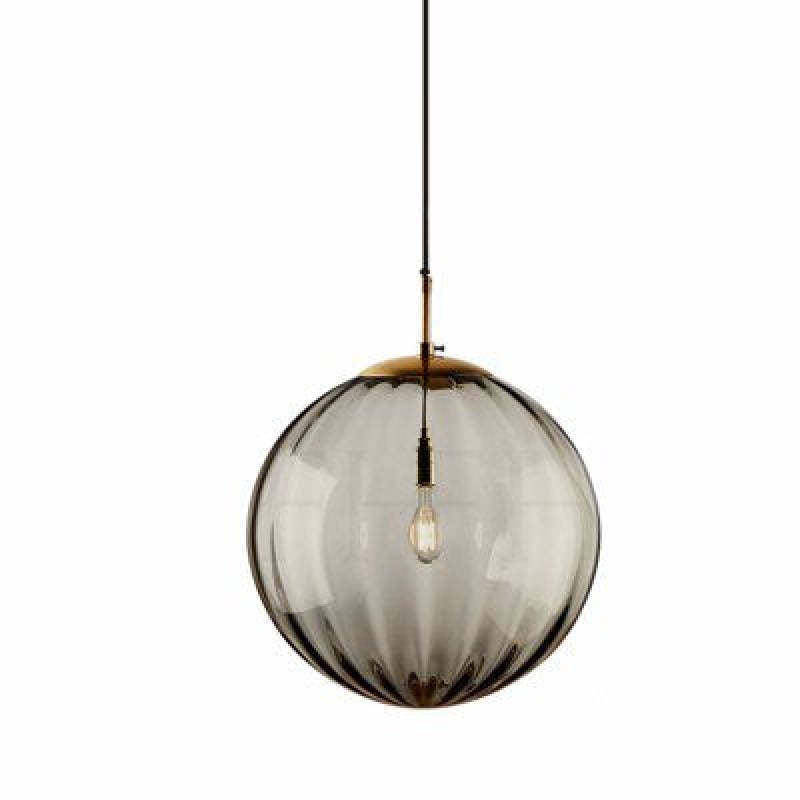 Clear glass ball pendant lamp by DEMOLIGHTS, hanging pendant light with a sleek, modern design and transparent glass shade.