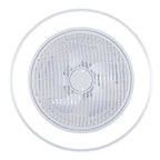 Acrylic Ceiling Fan Features Integrated LED Lighting