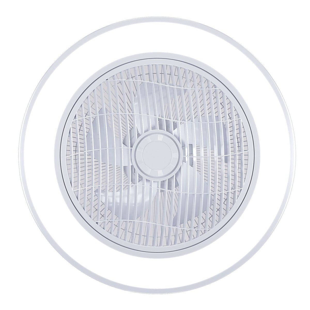 Acrylic Ceiling Fan Features Integrated LED Lighting