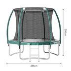 8FT Outdoor Enclosure Trampoline with Ladder