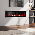 Wall Mounted Electric Fireplace with Remote Control