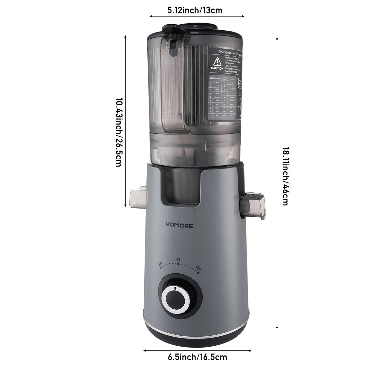 300W Cold Press Juicer Slow Masticating Machine