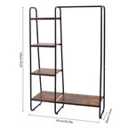 Freestanding Clothes Rack with Shelves