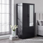2-Door Wardrobe with Drawers & Mirror