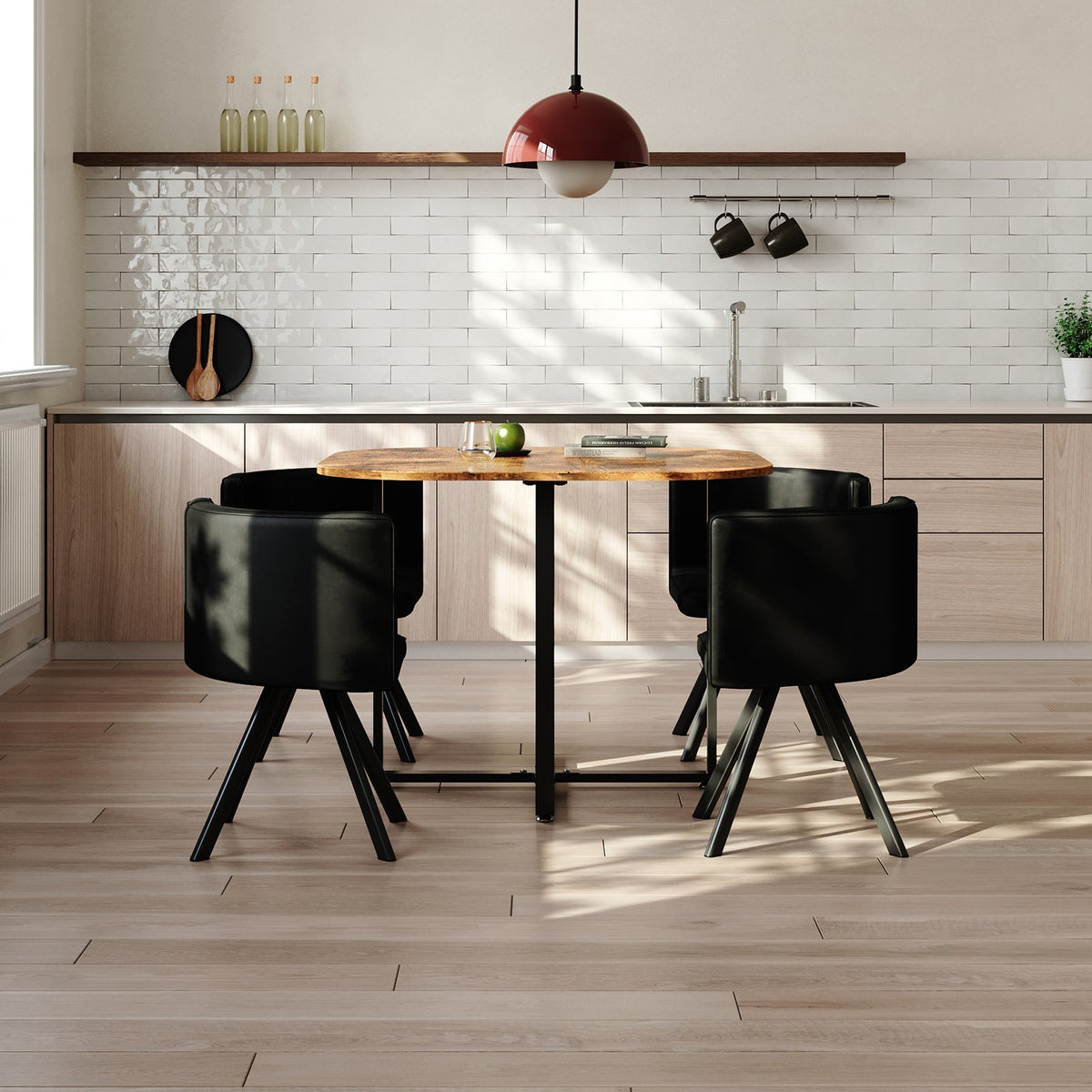 Dining Table Set with 4 Chairs