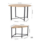 Space-Saving Dining Table and Stool Set