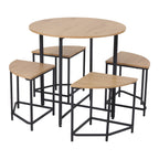 Space-Saving Dining Table and Stool Set