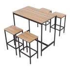 5-Piece Bar Table Set with 4 Stools