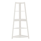 Modern 5-Tier Wooden Ladder Corner Bookshelf Home Display Shelf Unit