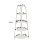 Modern 5-Tier Wooden Ladder Corner Bookshelf Home Display Shelf Unit