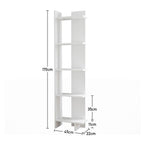 Industrial 5-Tier Corner Bookshelf Shelf Unit