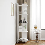Industrial 5-Tier Corner Bookshelf Shelf Unit