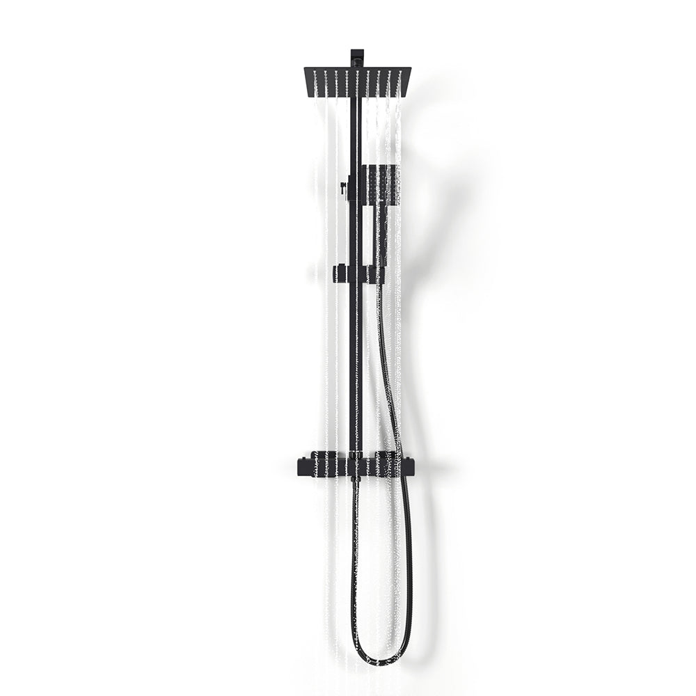 8 inch Rainfall Shower Head Brass Bathroom Shower Faucet Set