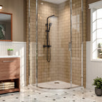 8 inch Rainfall Shower Head Brass Bathroom Shower Faucet Set