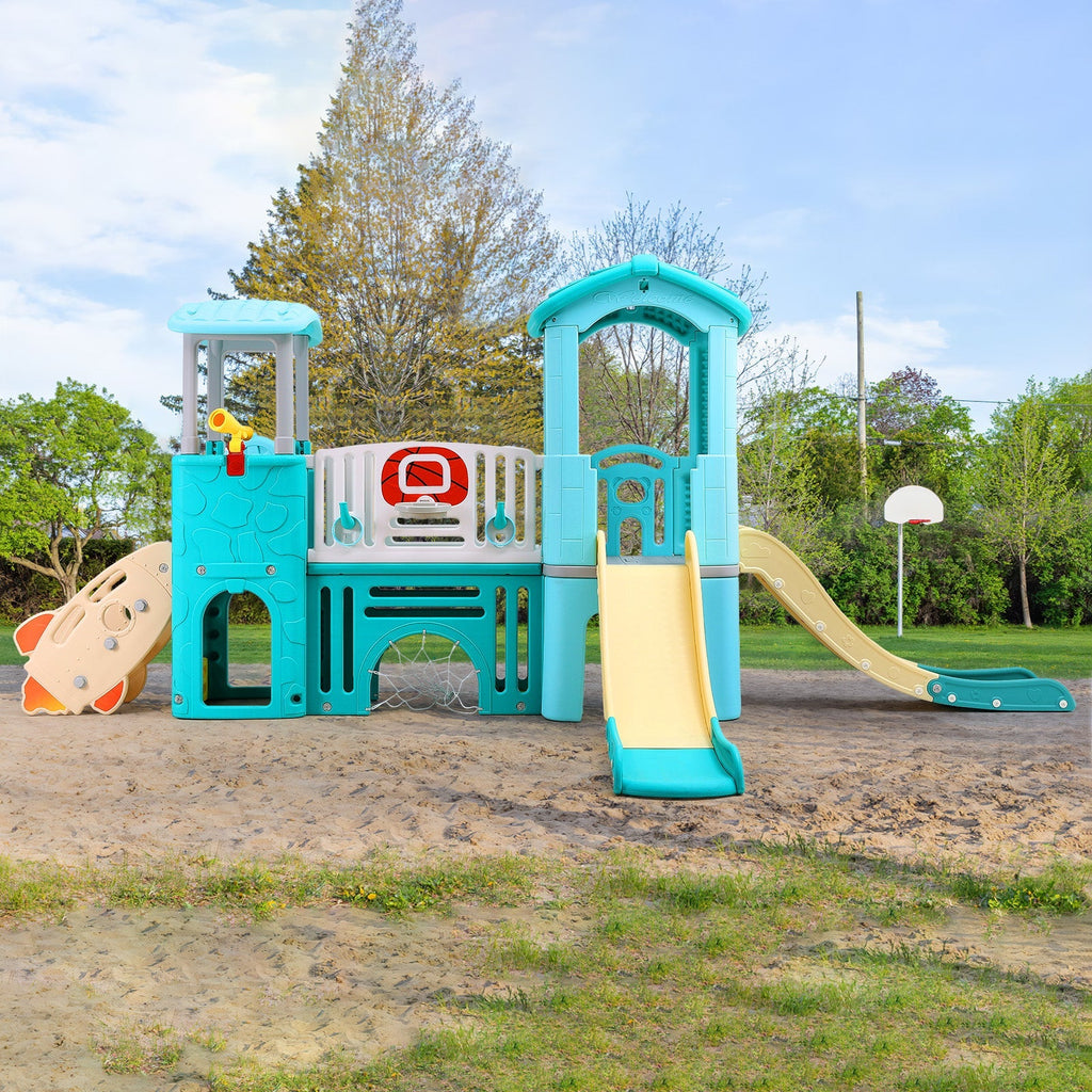 Toddlers Slide and Climber with Balls and Ring Toss