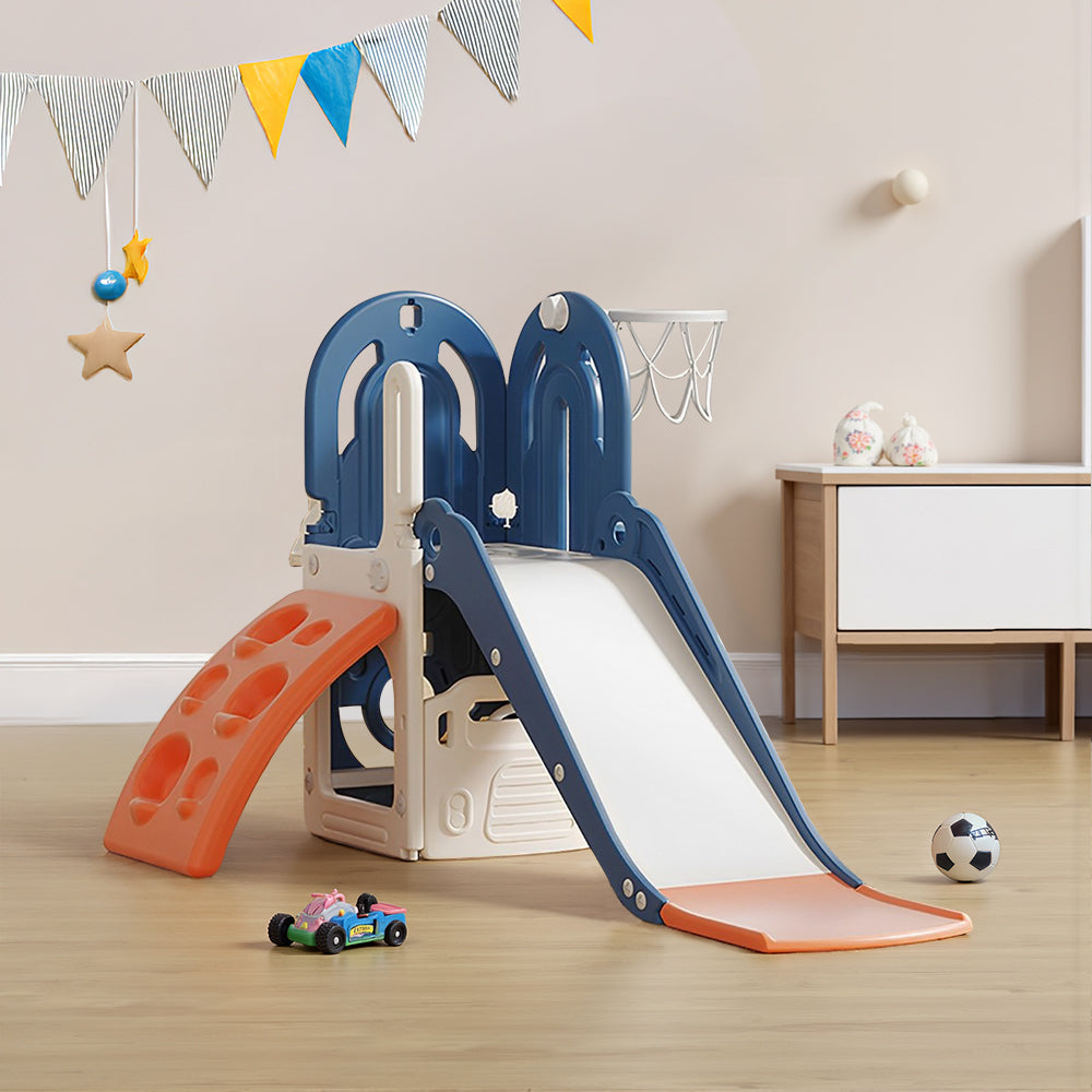 Toddler Slide, Climber and Basketball Hoop Playset