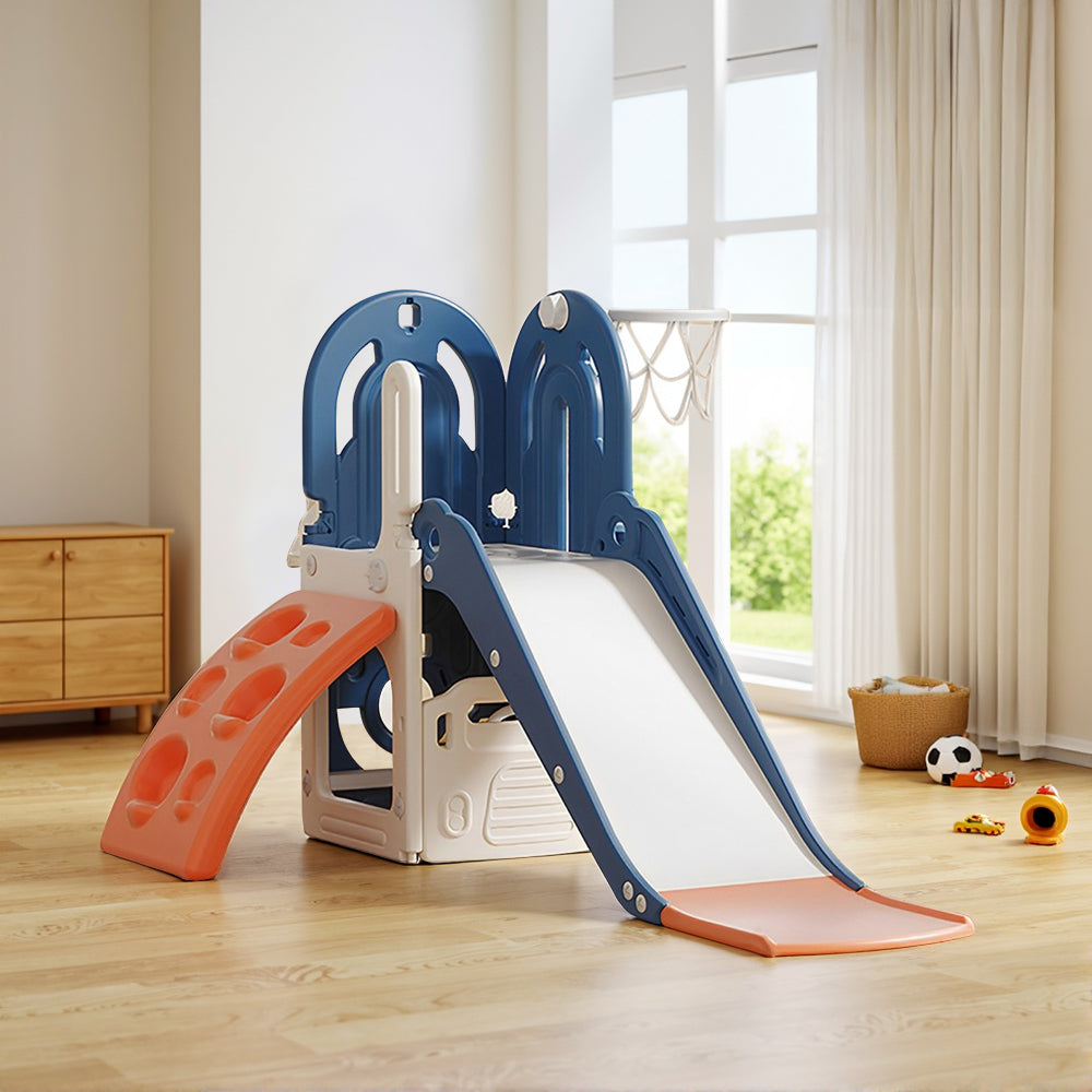 Toddler Slide, Climber and Basketball Hoop Playset