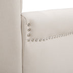 Vertical Channel Tufted Armchair with Nailhead Trim
