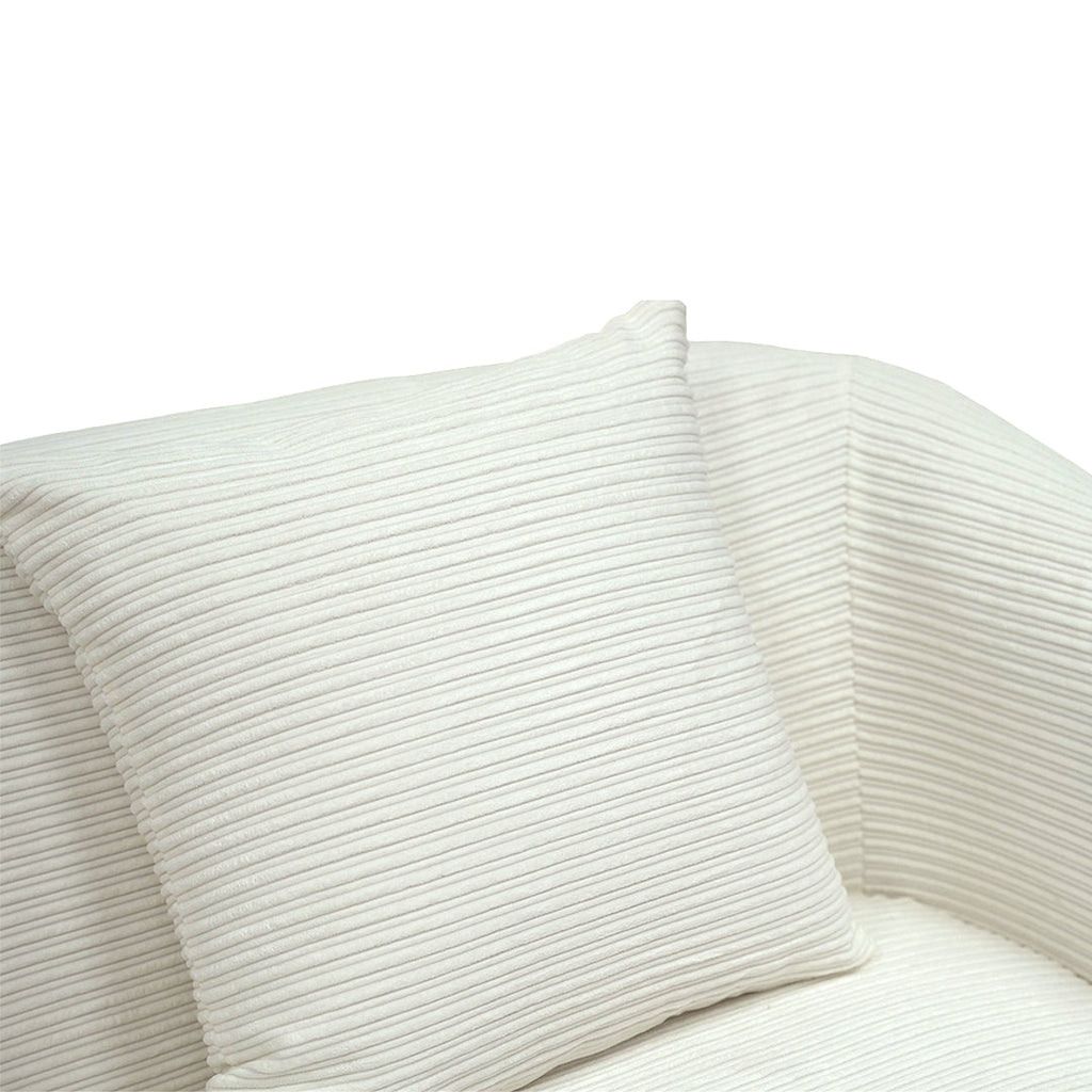 Modern Garden Sanctuary chenille 2-seater sofa with two scatter cushions, featuring soft fabric and contemporary design.