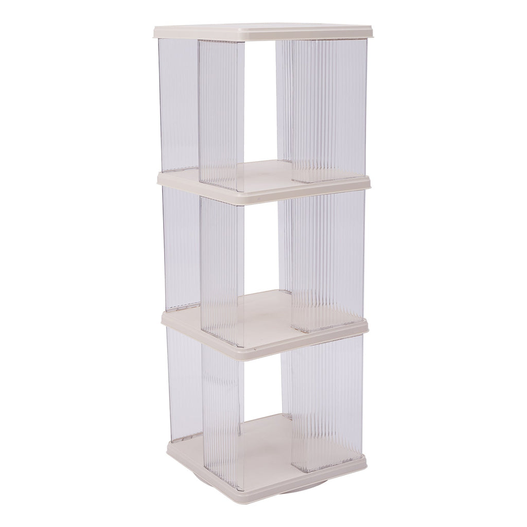 3-Tier Plastic Square Bookshelf
